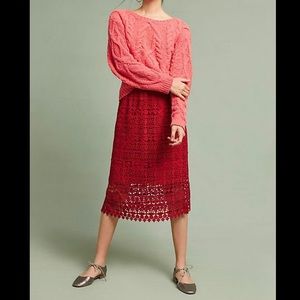 Anthropologie Lili’s Closet red skirt